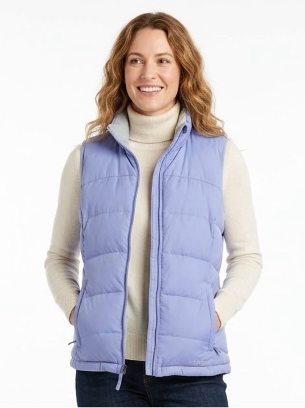 L.L. Bean Goose Down Puffer Vest Periwinkle Purple Women's XL Reg
